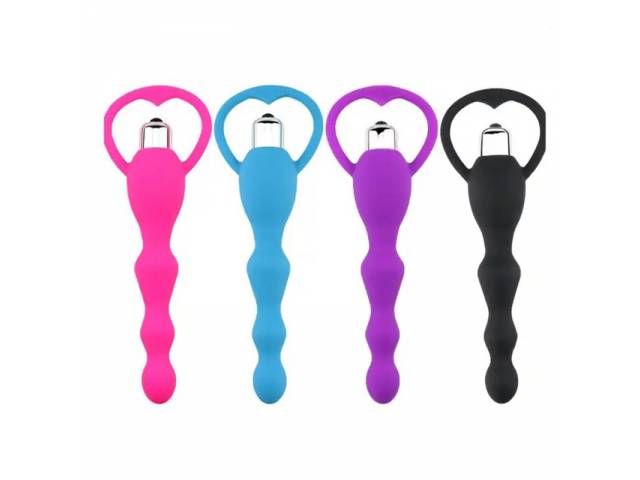 Vara Vibradora Anal Plug Silicona YS-BE239 Negro Adultos