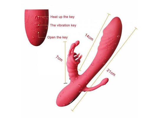 Vibrador Punto G Estimulador de Clítoris EROS Rojo YS-BE029 Adulto