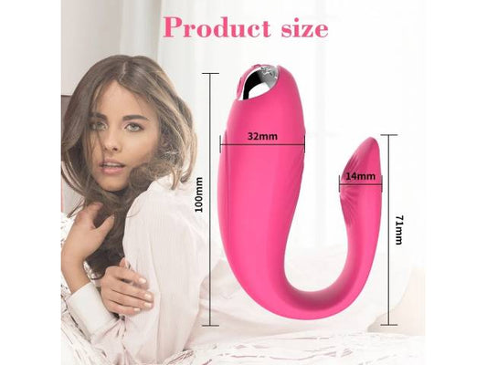Vibrador Parejas Estimula Clítoris y Punto G YS-BE117 Fucsia Adultos