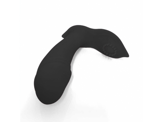 Vibrador Silicona Doble Estimulador con Control Negro YS-BE086 Adulto