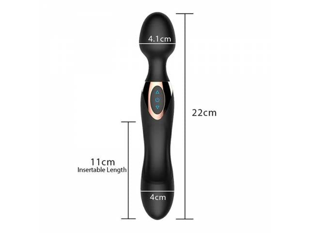 Doble Vibrador para Masajes Estimulador Punto G YS-BE113   Negro  Adultos