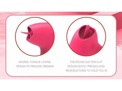 Vibrador Lengua Sexo Oral Recargable YS-BE112   Negro  Adultos