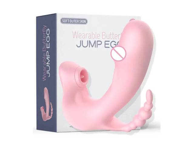 Vibrador Estimulador Wearable Butterfly 3 en 1   Rosado  YS-BE016 Adulto