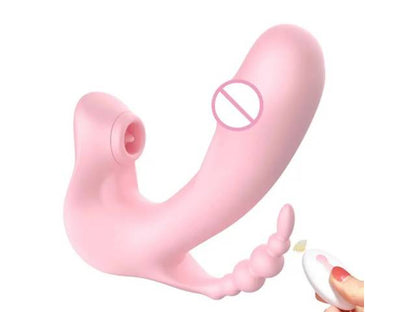 Vibrador Estimulador Wearable Butterfly 3 en 1   Rosado  YS-BE016 Adulto