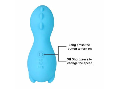 Vibrador Succionador Clítoris Docoo Recargable YS-BE215   Celeste  Adulto