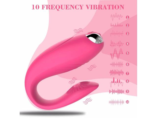 Vibrador Parejas Estimula Clítoris y Punto G  YS-BE117   Fucsia  Adultos