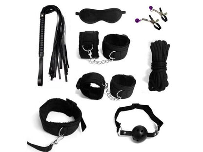 Kit Sado 8 Piezas   Negro  YS-BE002 Adulto