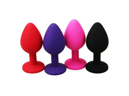 Plug Anal Mediano Joya Silicona   Violeta  YS-BE221 Adulto