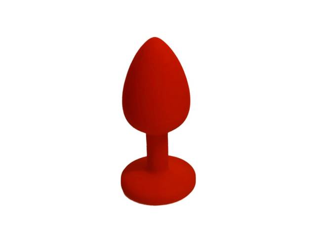 Plug Anal Mediano Joya Silicona   Rojo  YS-BE221 Adulto