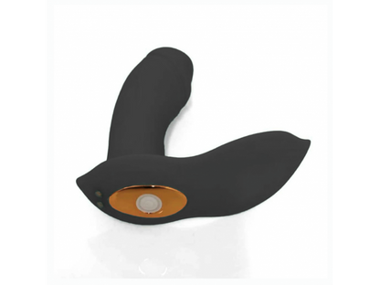 Vibrador Silicona Doble Estimulador con Control   Negro  YS-BE086 Adulto