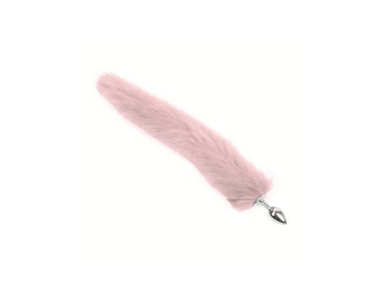 Plug Anal Metálico Cola de Zorro YS-BE001-1   Rosado  Adulto